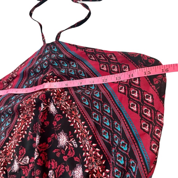 Boho Tribal Patterned Halter Mini Dress w/ Slip | Express | Small - Picture 6 of 7